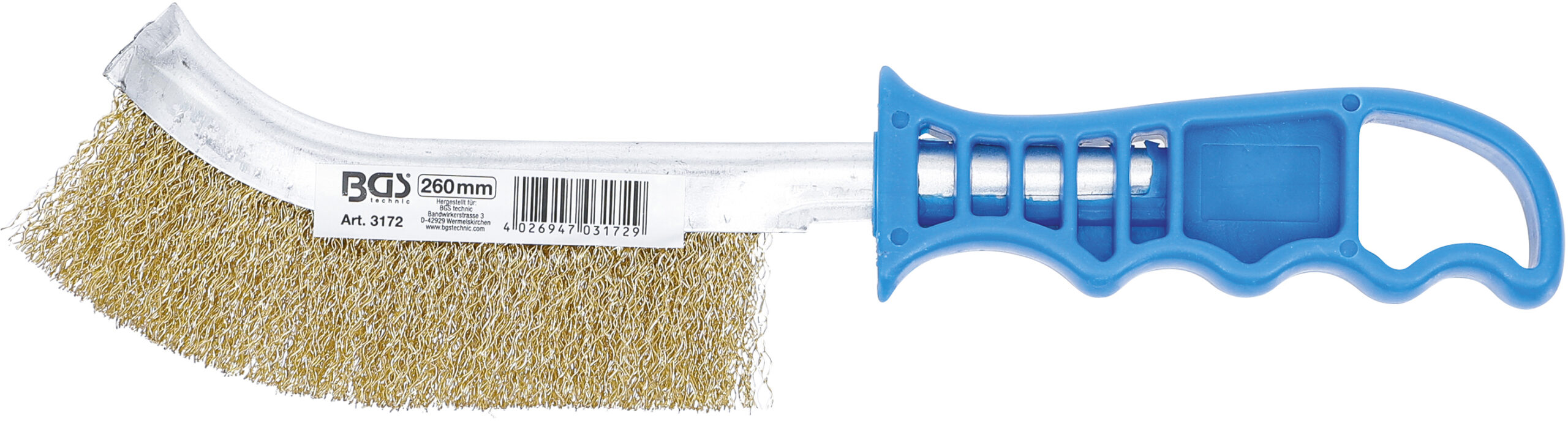 Steel Wire Brush | brass coated | 260 mm
