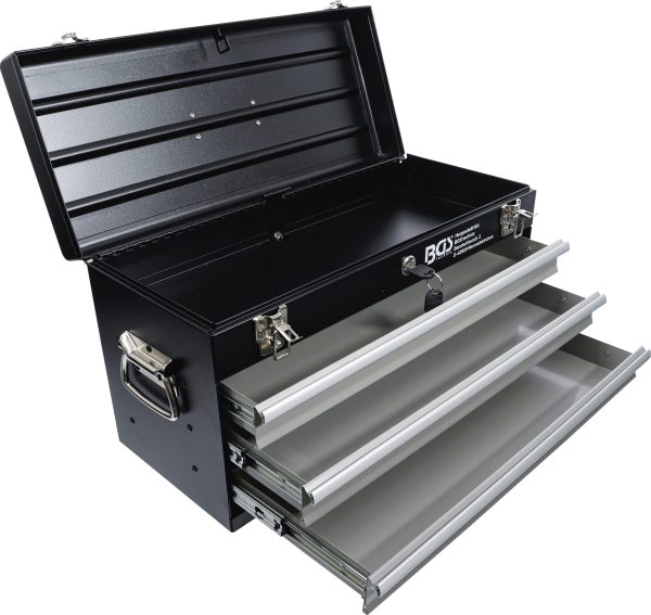 Metal Tool Case, empty | 3 Drawers