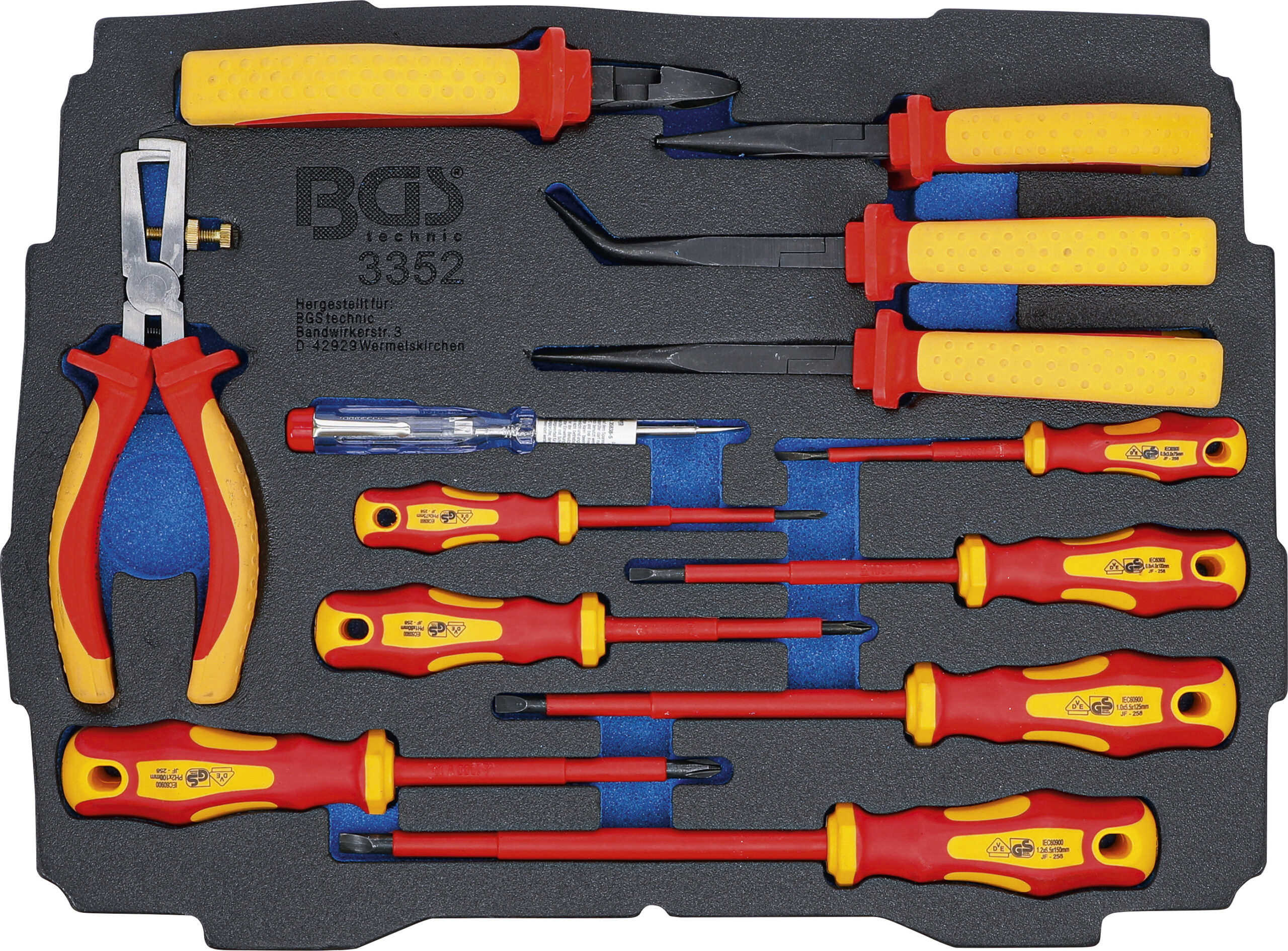 Foam Tray for BGS BOXSYS1 & 2: VDE Pliers / Screwdriver Set | 13 pcs.