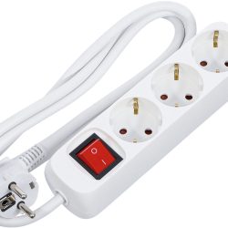 Multiple Socket | 3 outlets with switch | cable length 1.4 m | 3x 1.5 mm² | IP 20