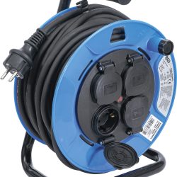 Cable Reel | 25 m | 3x1.5 mm² | 4 Socket Outlets with Sealing Cap | IP 44 | 3500 W