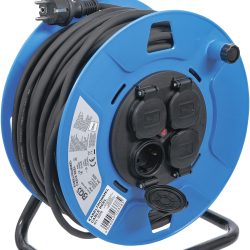 Cable Reel | 50 m | 3x1,5 mm² | 4 Socket Outlets with Sealing Cap | IP 44 | 3500 W