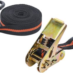 Ratchet Tie Down Strap | with 2 solid Hooks | 5 m x 24 mm