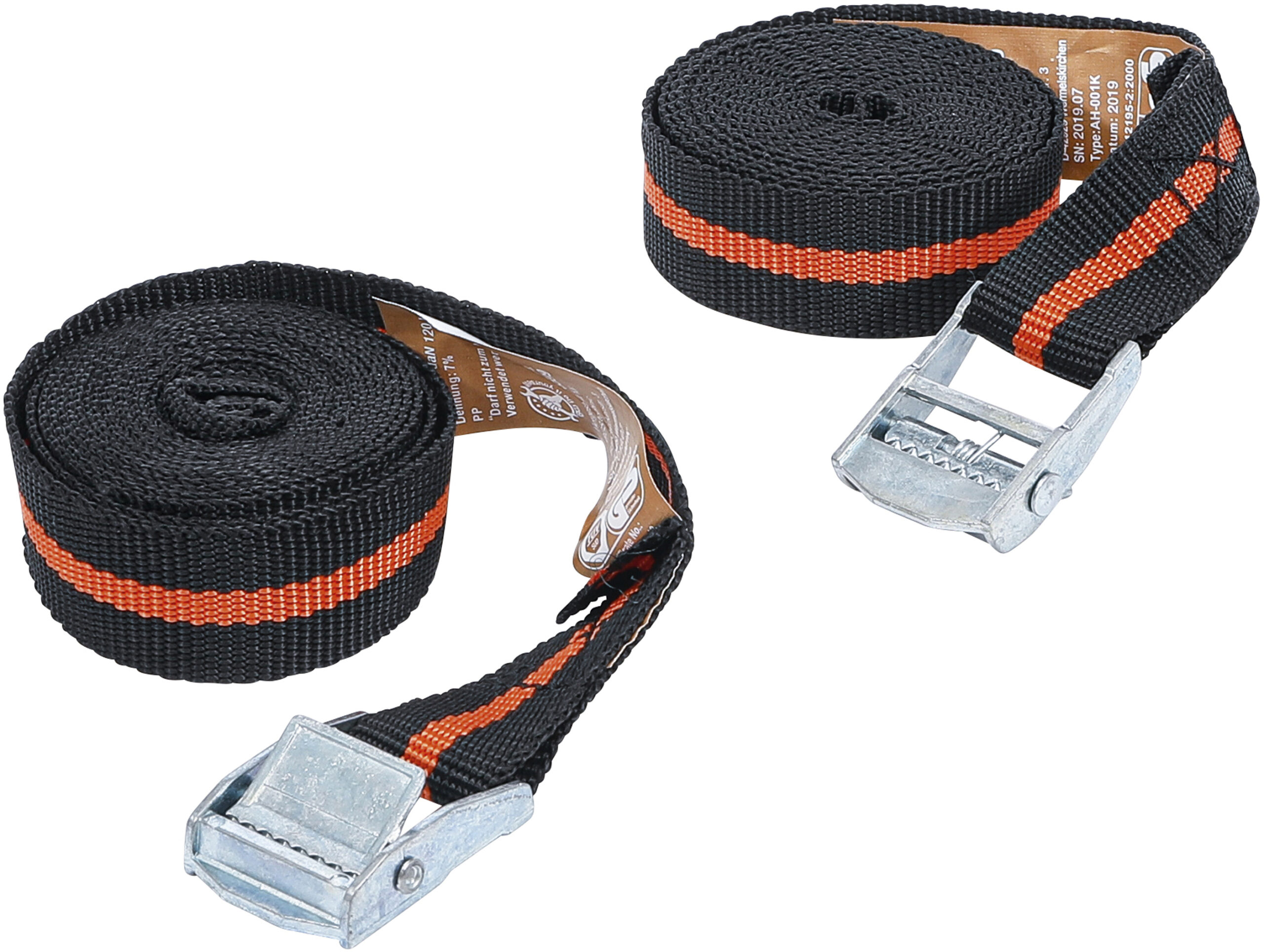 Tie Down Strap Set with Quick Lock | 2.5 m x 25 mm | 2 pcs.