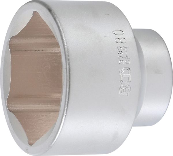 Socket, Hexagon | 25 mm (1") Drive | 80 mm