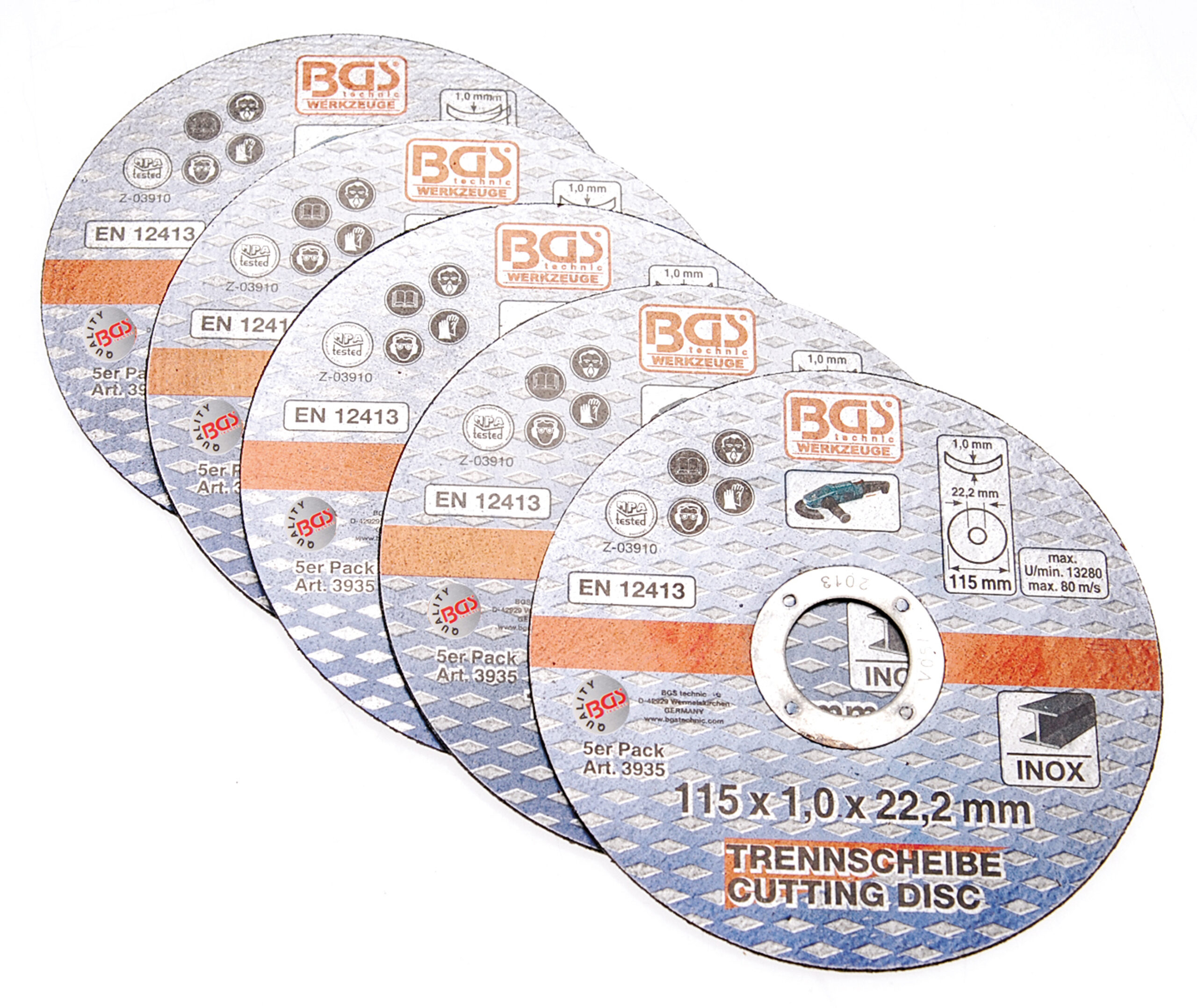 Cutting Discs for Stainless Steel | Ø 115 x 1.0 x 22.2 mm | 5 pcs.