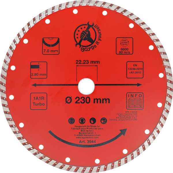 Turbo Cutting Disc | Ø 230 mm