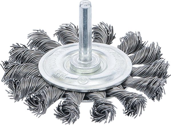 Disc Brush | Drive shaft 6 mm | knotted | Ø 75 mm