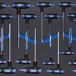 Tool Tray 3/3: T-Handle L-Type Wrench | internal Hexagon/T-Star (for Torx) | 18 pcs.