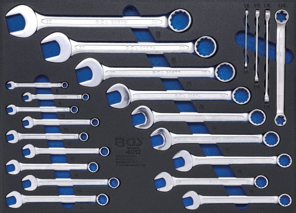 Tool Tray 3/3: Combination Spanners and E-Type Spanners Assortment | 22 pcs.