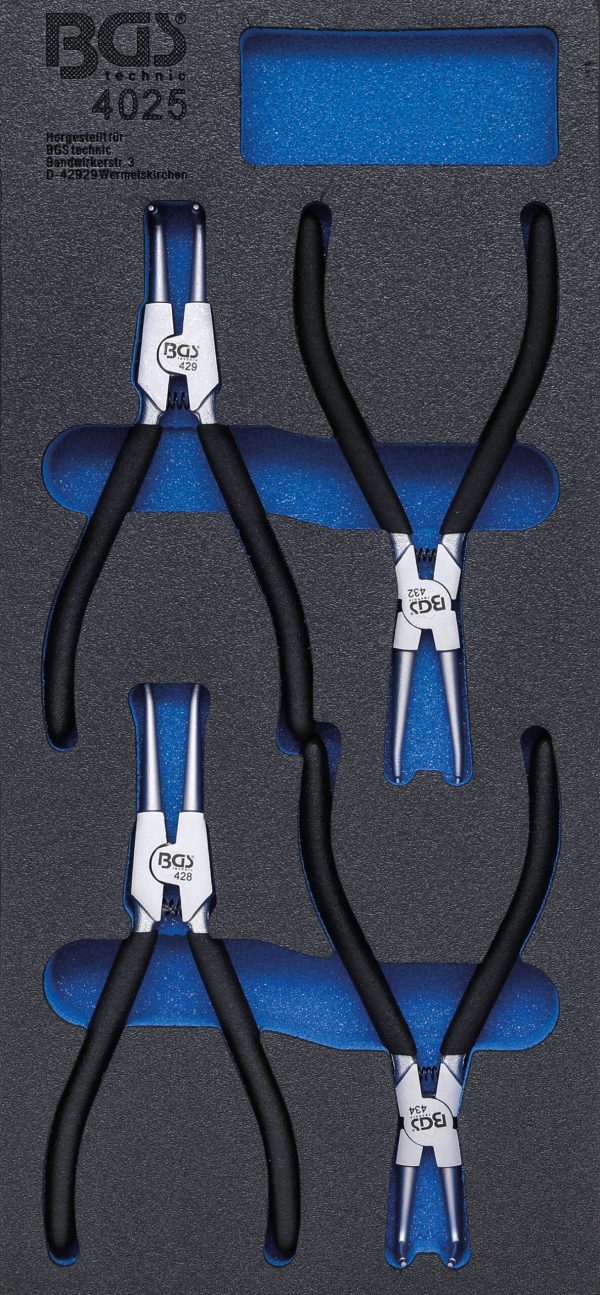 Tool Tray 1/3: Circlip Pliers Set | 4 pcs.