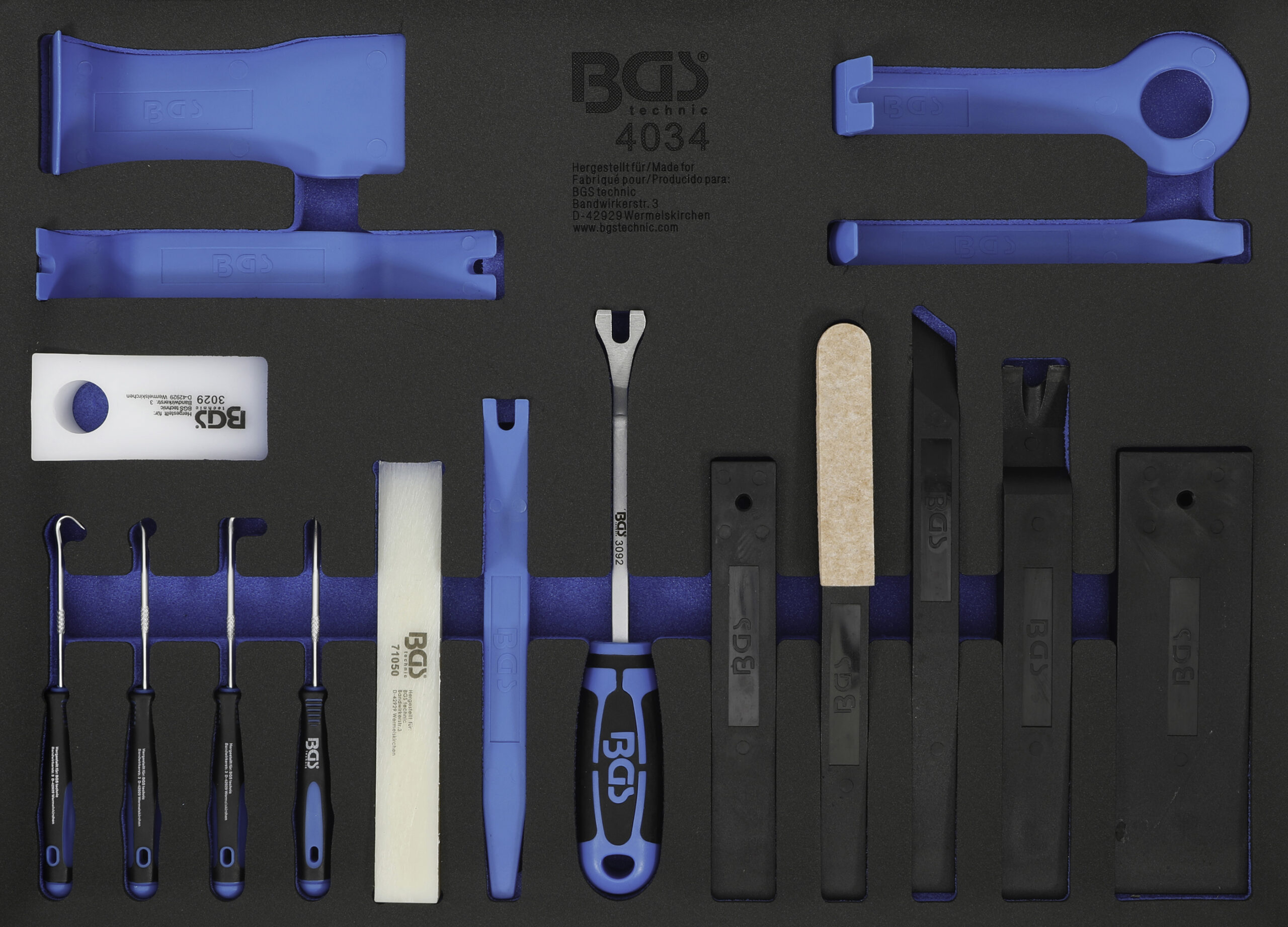 Tool Tray 3/3: Release Tools, Assembly Wedge and Hook Set | 17 pcs.
