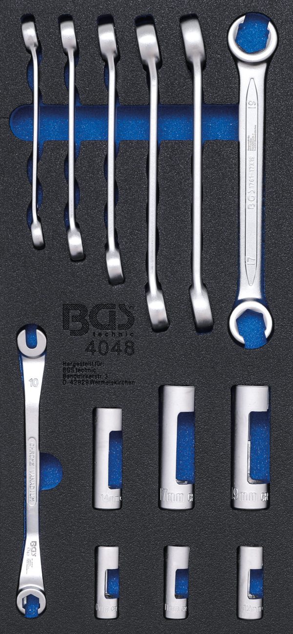 Tool Tray 1/3: Flare Nut Wrench and Special Socket | 10 mm (3/8") | 13 pcs.