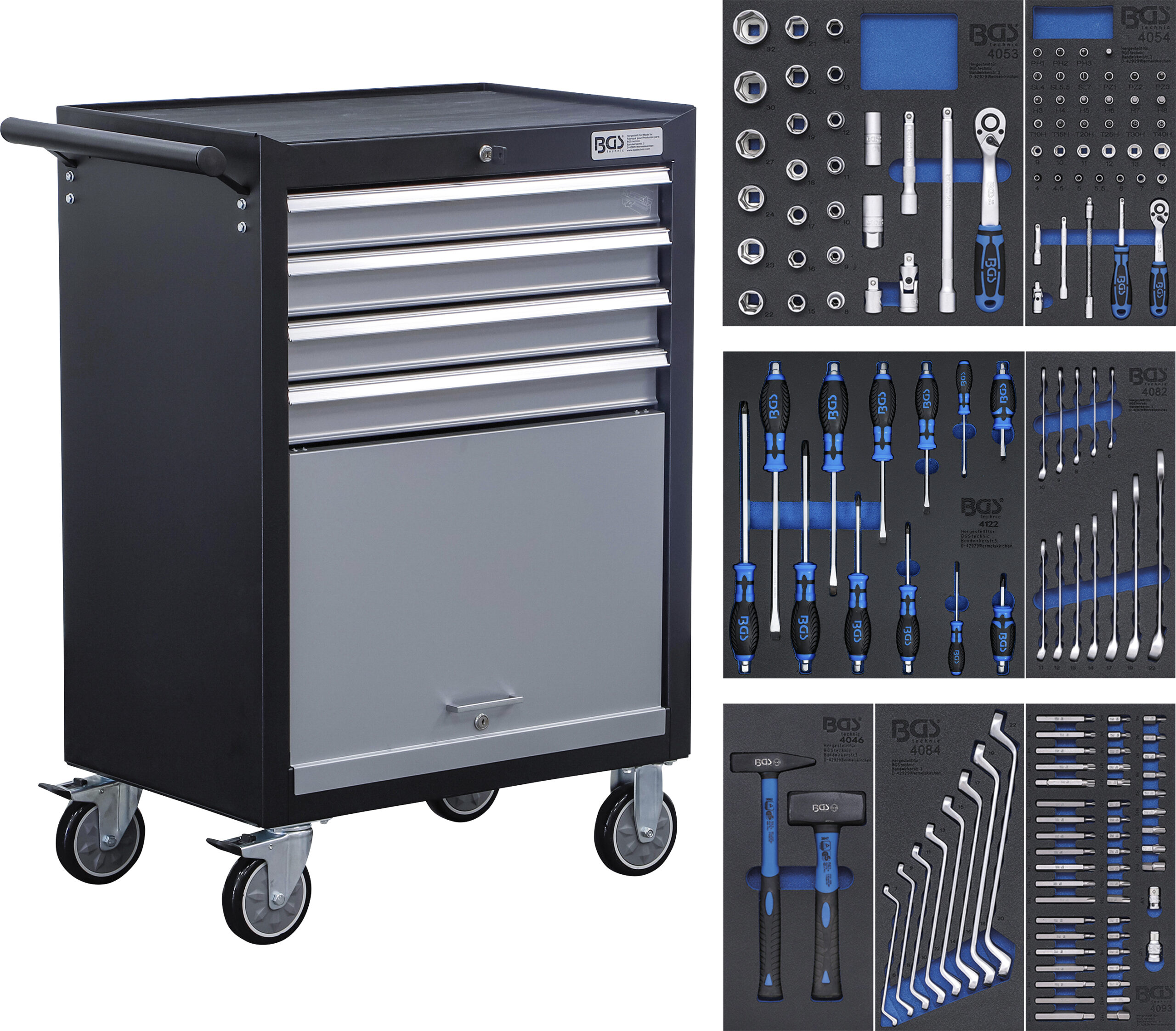 Workshop Trolley "Trainee" | 4 Drawers | with 151 Tools