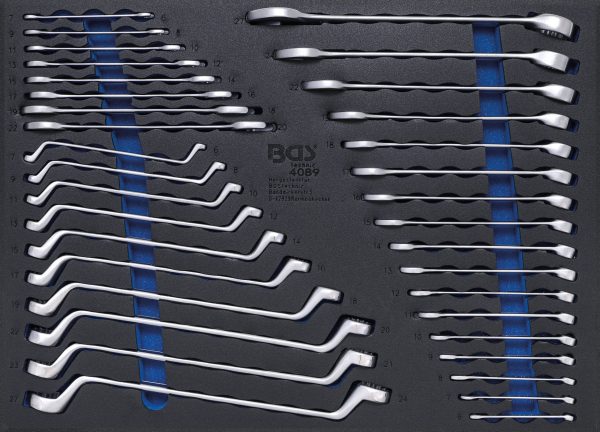 Tool Tray 3/3: Open End / Ring Spanners | 35 pcs.