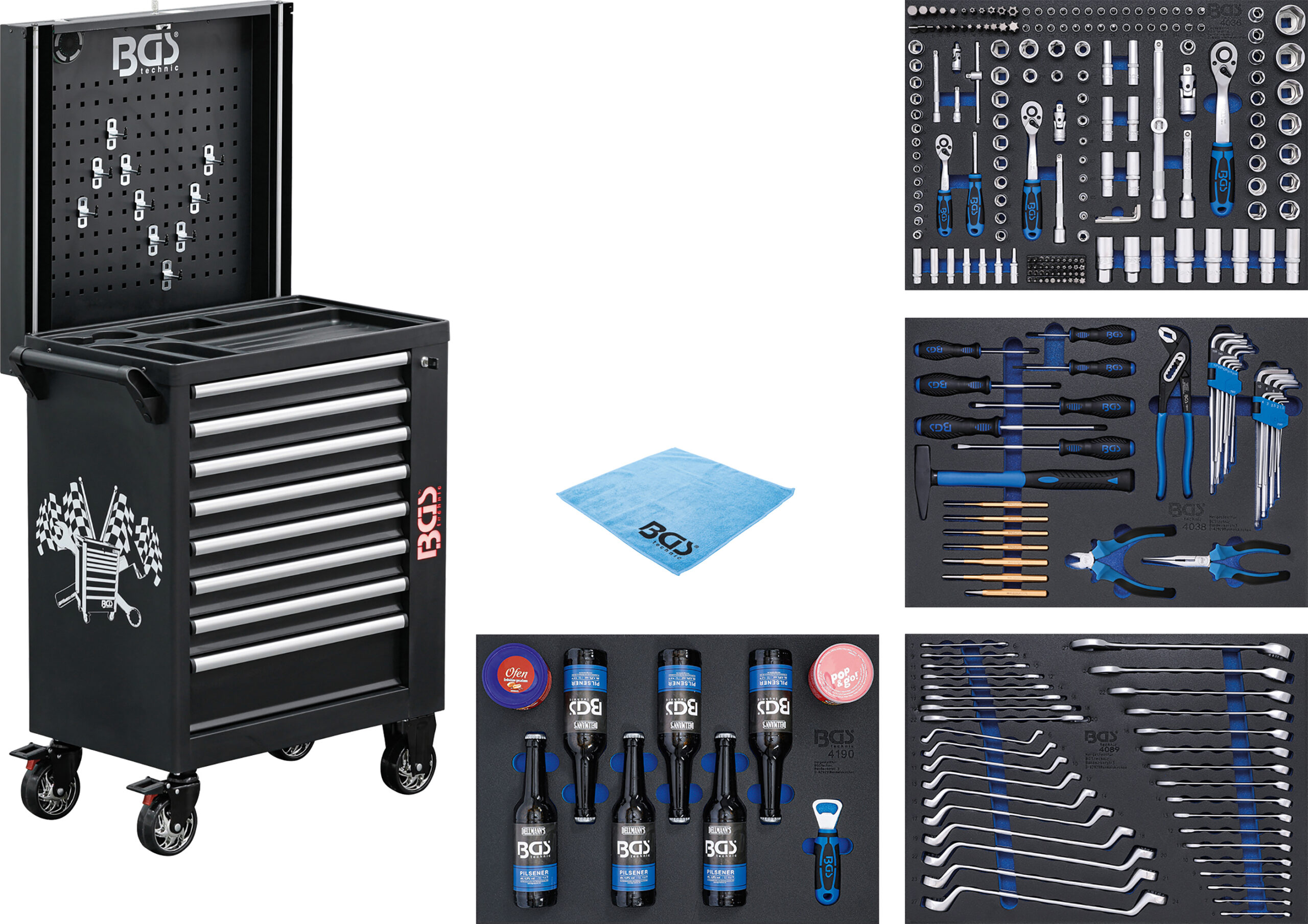 Workshop Trolley | 8 Drawers | with 263 Tools