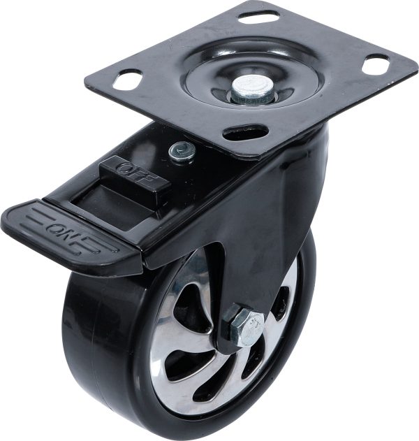 Swivel Castor | with Assembly Plate and Brake | for BGS 4107, 4204, 4205, 4206, 4199