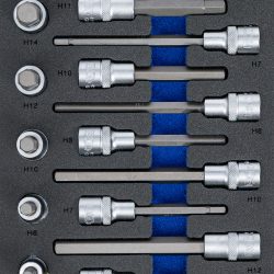 Tool Tray 1/3: Bit Socket Set | 12.5 mm (1/2") | Internal Hexagon | 24 pcs.