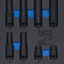 Tool Tray 1/3: Impact Sockets Hexagon | 12.5 mm (1/2") | 10 - 24 mm | 20 pcs.