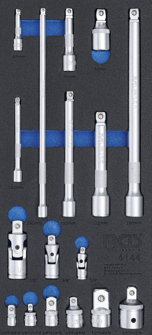 Tool Tray 1/3: Extension Bar, Adaptor and Joint Set | 17 pcs.
