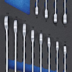 Tool Tray 1/3: Ratchet Combination Wrench Set | 8 - 19 mm | 12 pcs.