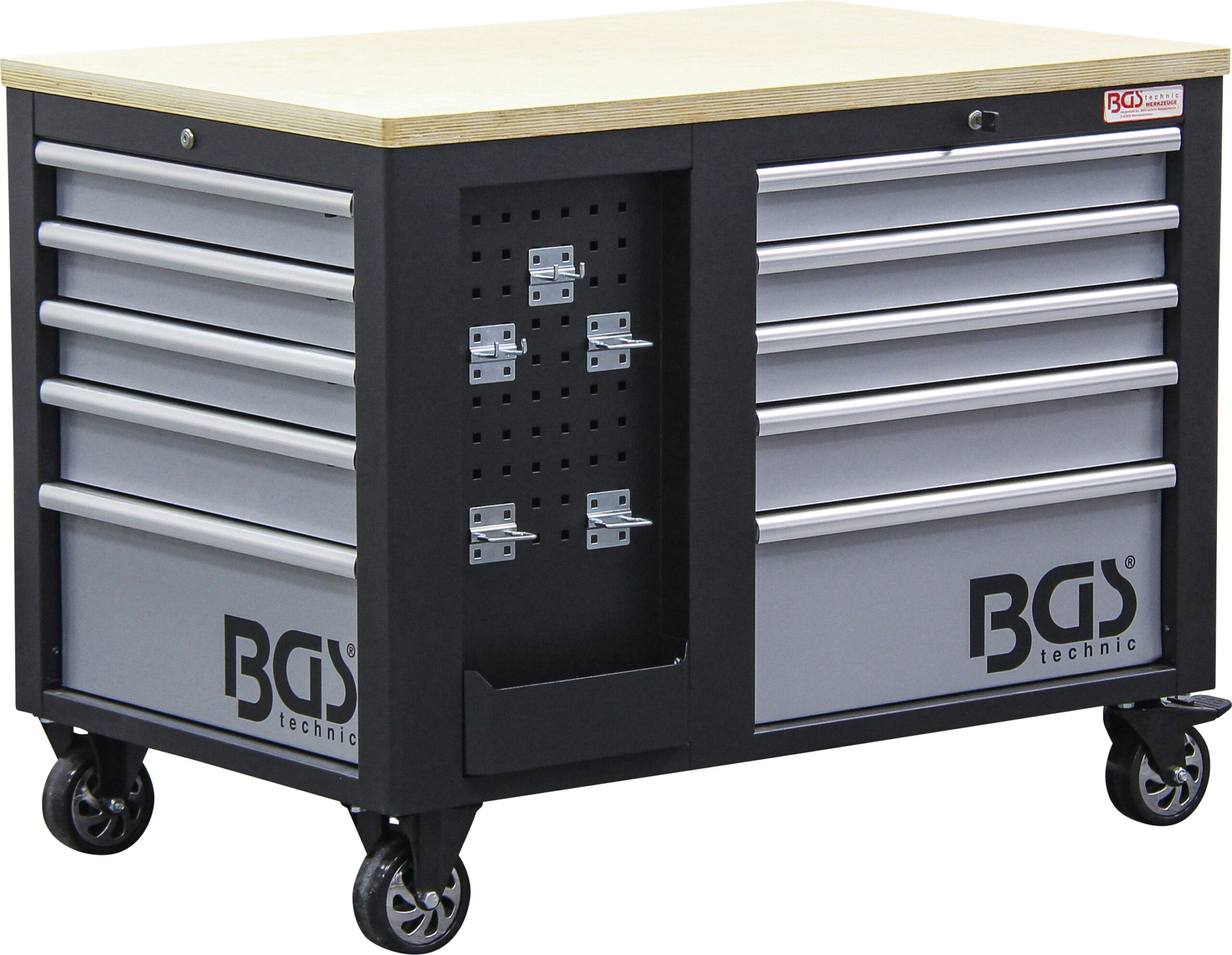 Workshop Trolley | 2x 5 Drawers | 1 Cabinet | empty