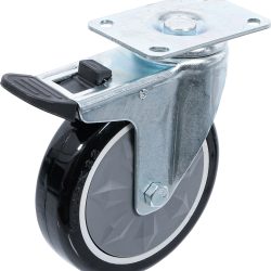 Swivel Castor | with Assembly Plate and Brake | for BGS 4235, 6070
