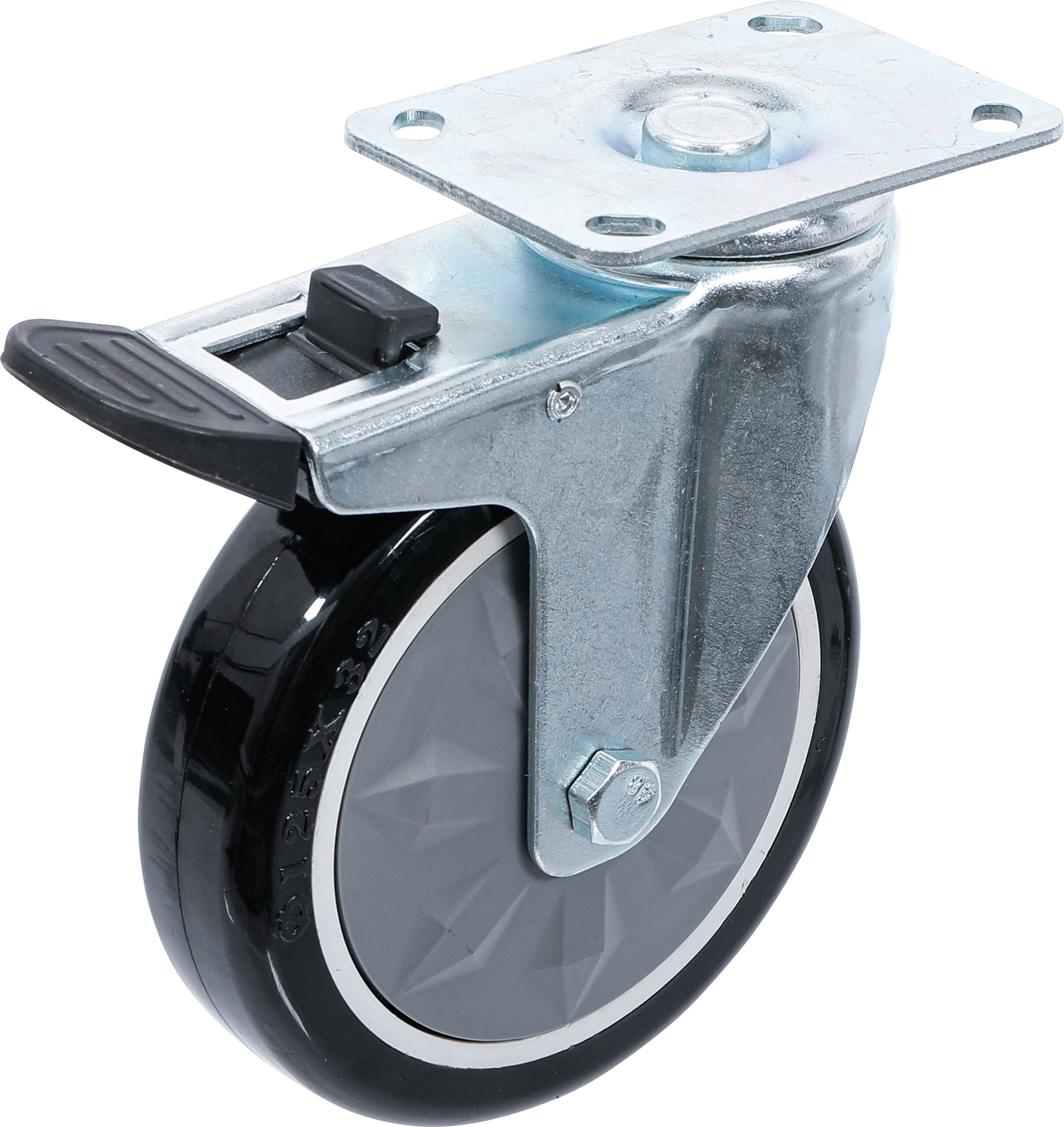 Swivel Castor | with Assembly Plate and Brake | for BGS 4235, 6070
