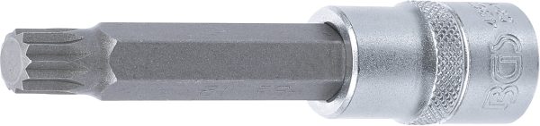 Bit Socket | length 100 mm | 12.5 mm (1/2") Drive | Spline (for XZN) | M12