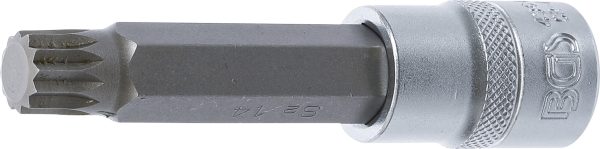 Bit Socket | length 100 mm | 12.5 mm (1/2") Drive | Spline (for XZN) | M14