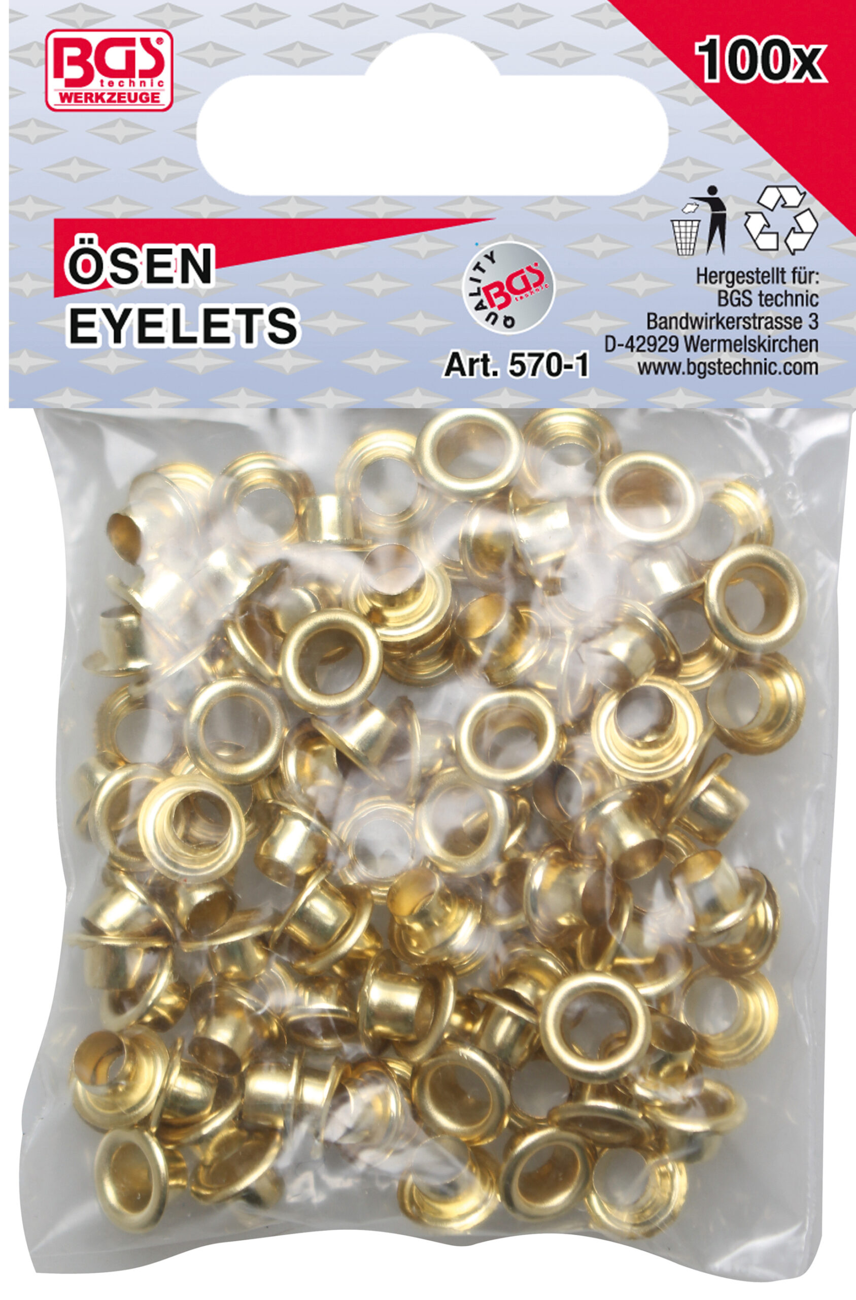 Eyelet Assortment | 4.5 x 5.0 mm | 100 pcs.
