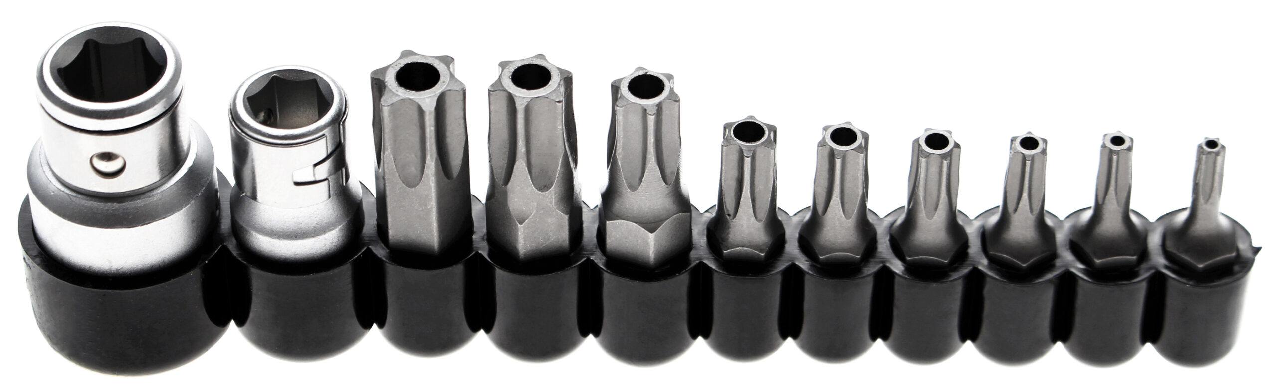 Bit Set | 6.3 mm (1/4") / 10 mm (3/8") Drive | T-Star tamperproof (for Torx) | 11 pcs.