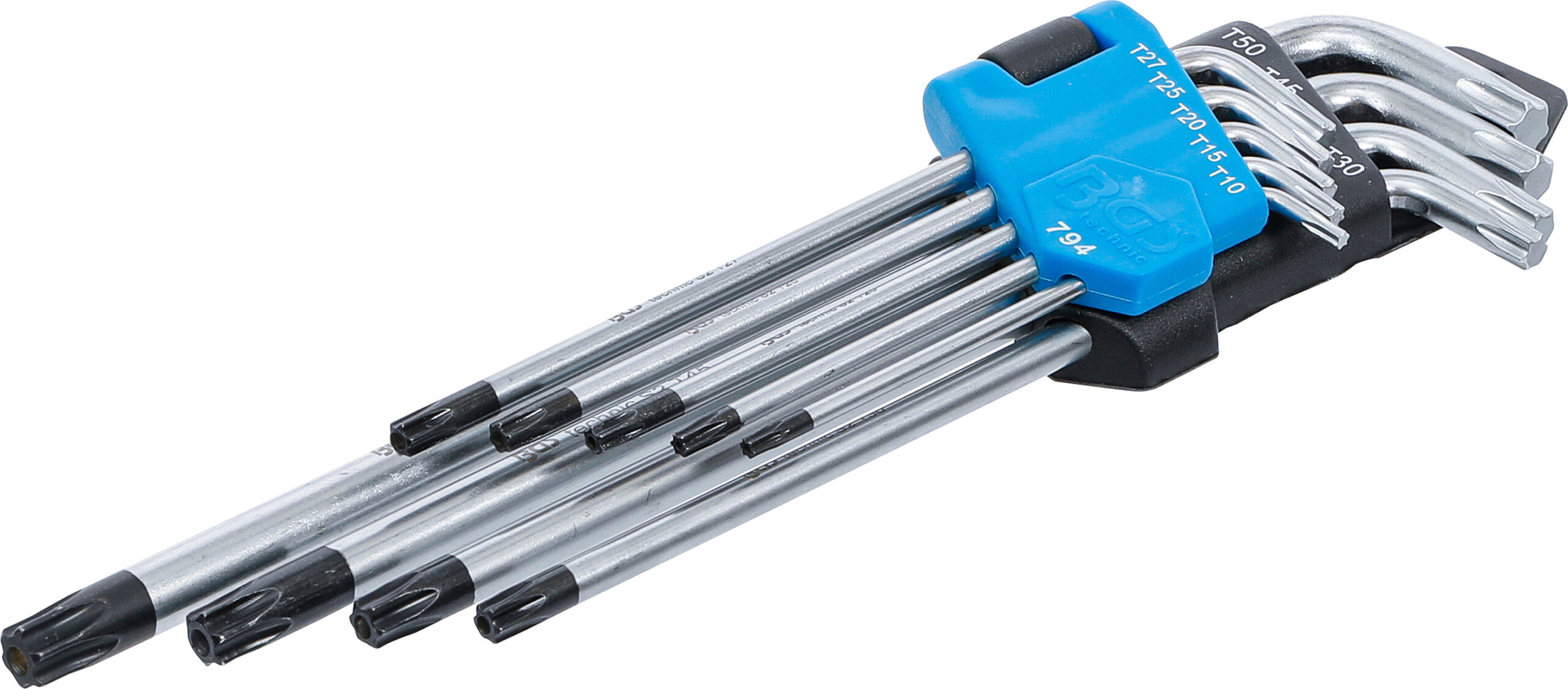 L-Type Wrench Set | extra long | T-Star tamperproof (for Torx) T10 - T50 | 9 pcs.