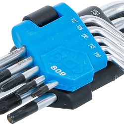 L-Type Wrench Set | short | T-Star tamperproof (for Torx) T10 - T50 | 9 pcs.