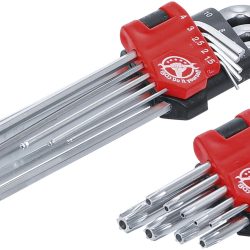 L-Type Wrench Set | long | T-Star (for Torx) T10 - T50 / Internal Hexagon 1.5 - 10 mm | 18 pcs.