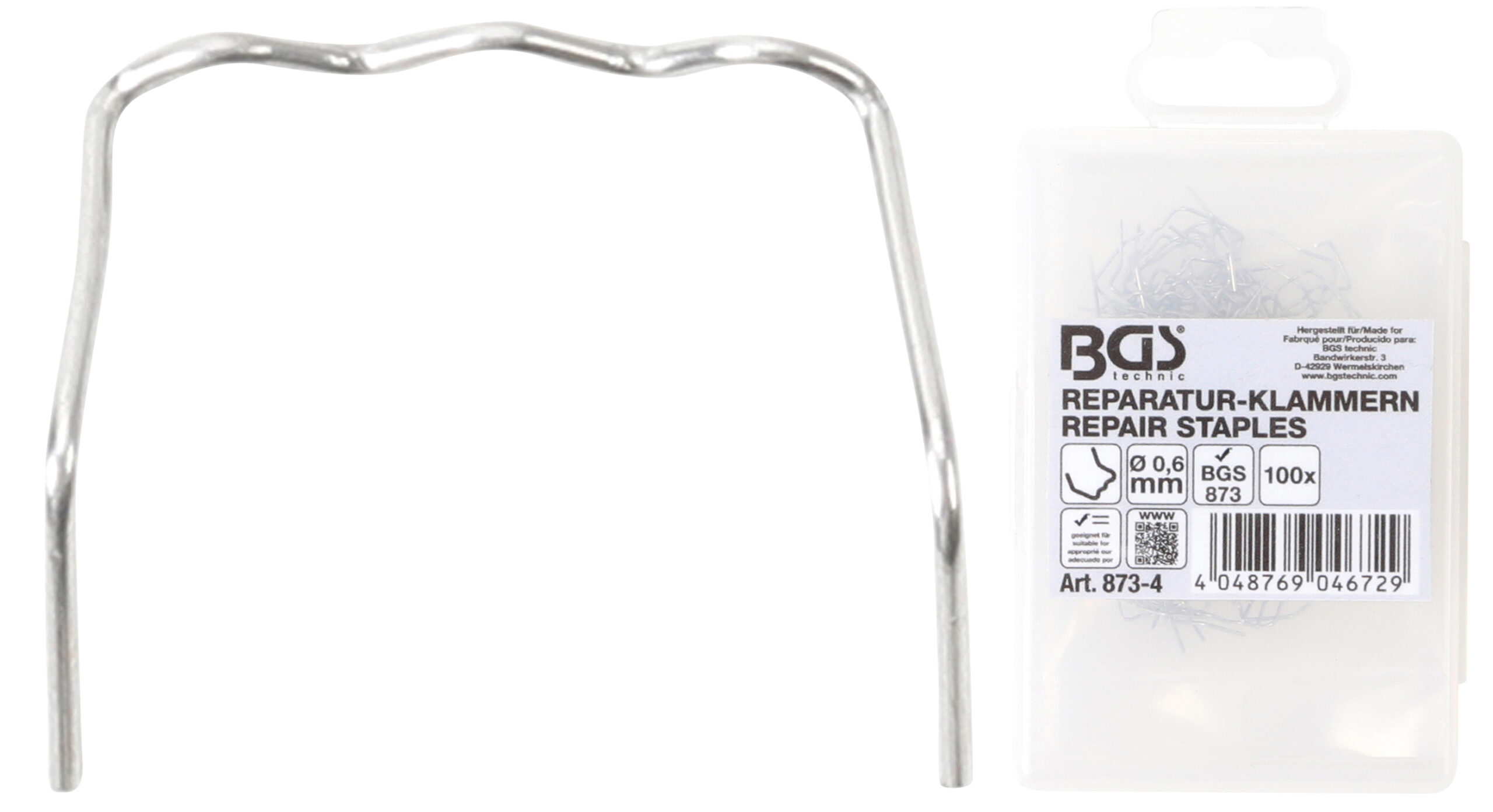 Repair Staples | L-Type | Ø 0.6 mm | 100 pcs.