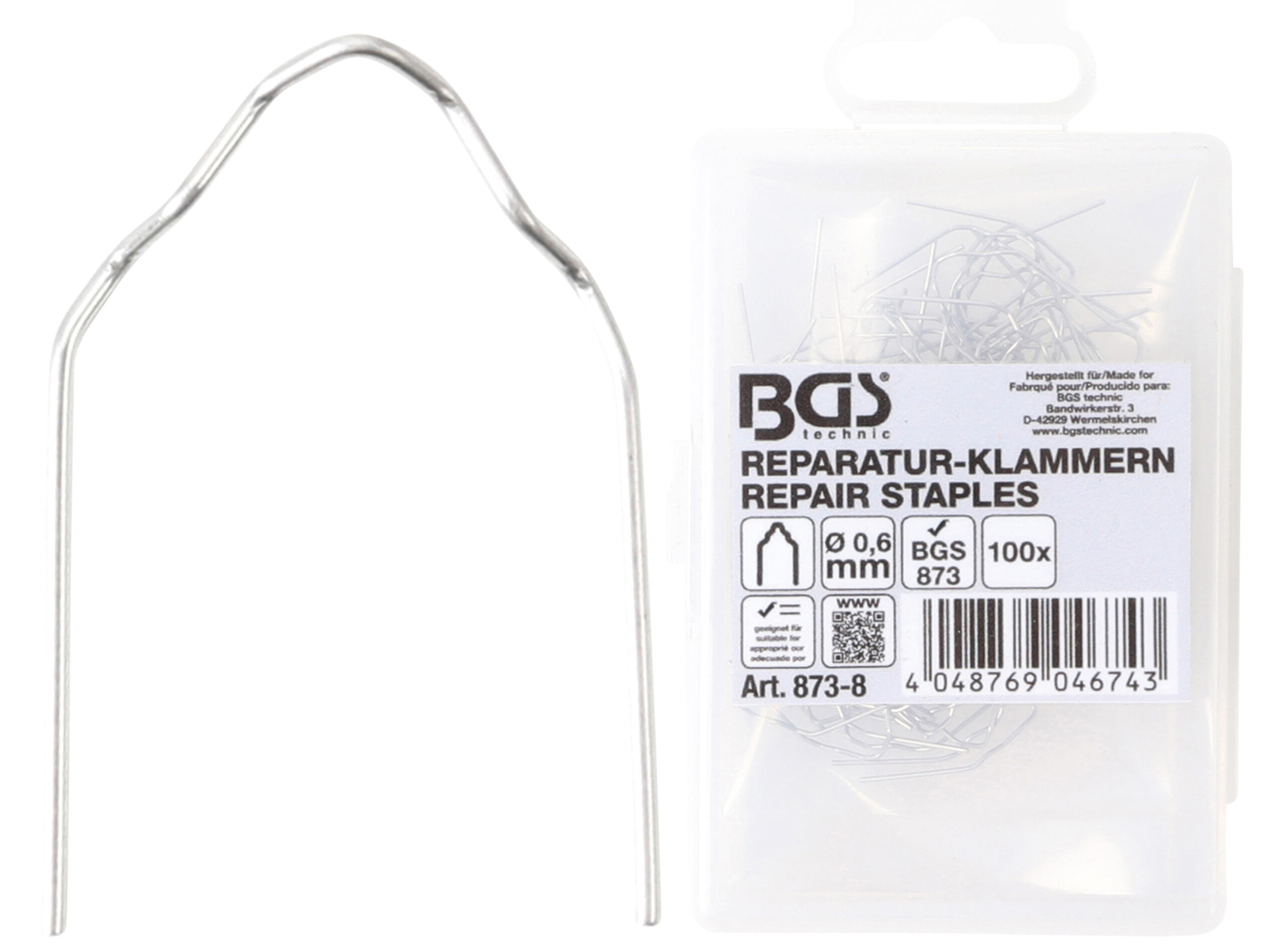 Repair Staples | V-Type | Ø 0.6 mm | 100 pcs.