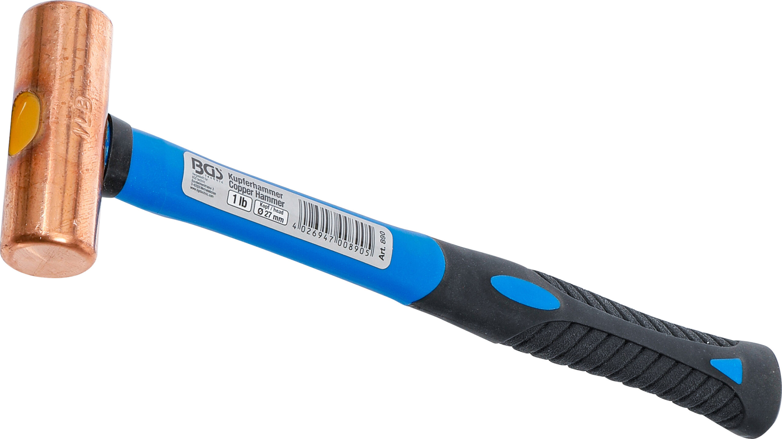 Copper Hammer | Fibreglas Shaft | Ø 27 mm | 454 g (1 lb) Head