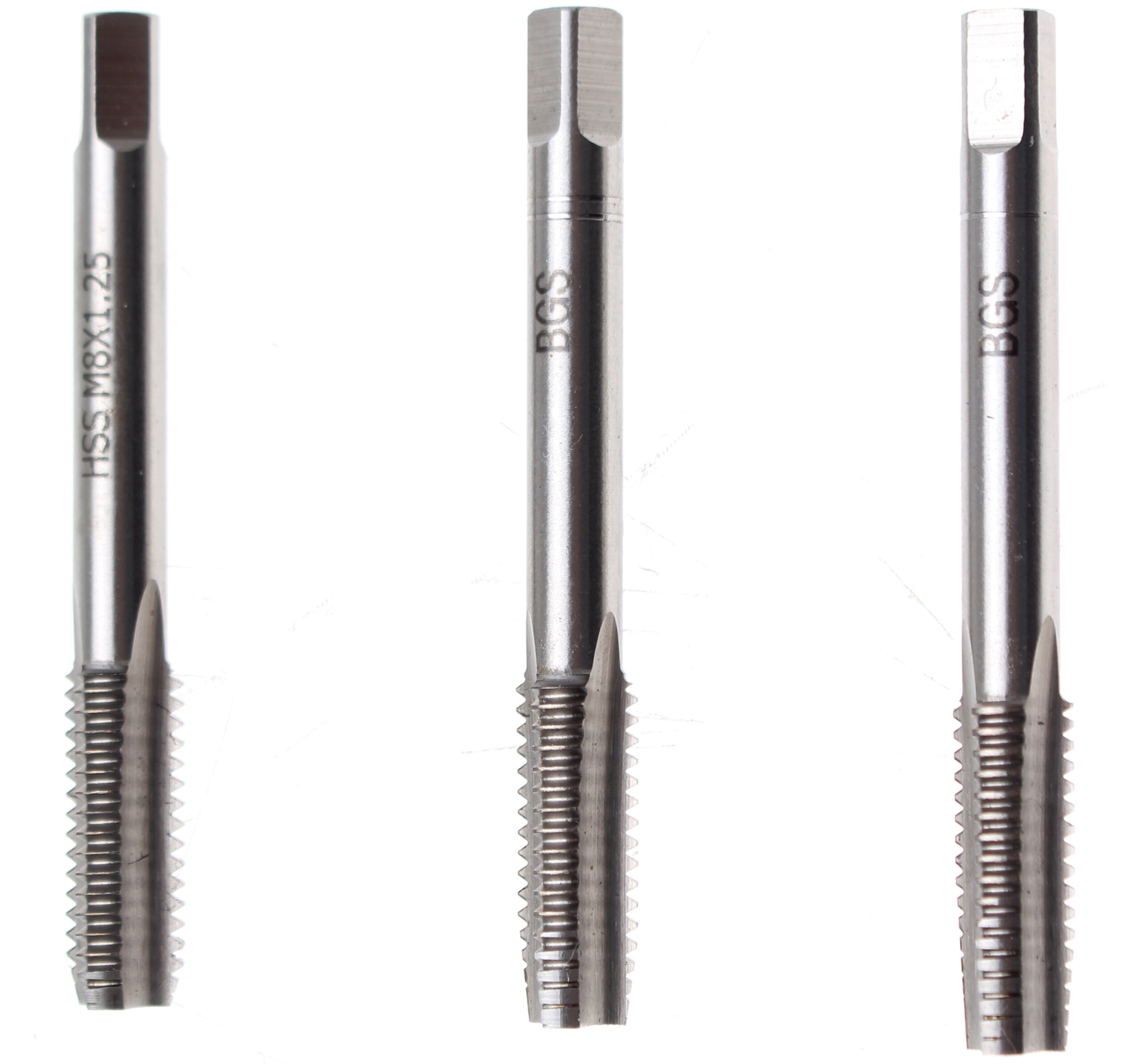 Tap Set | Starter, Plug, Bottoming Tap | HSS-G | M8 x 1.25 | 3 pcs.